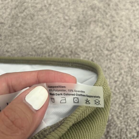 Zaful Forever Young Olive Green Small  Swimming Two Piece Bikini Set New - Picture 6 of 6